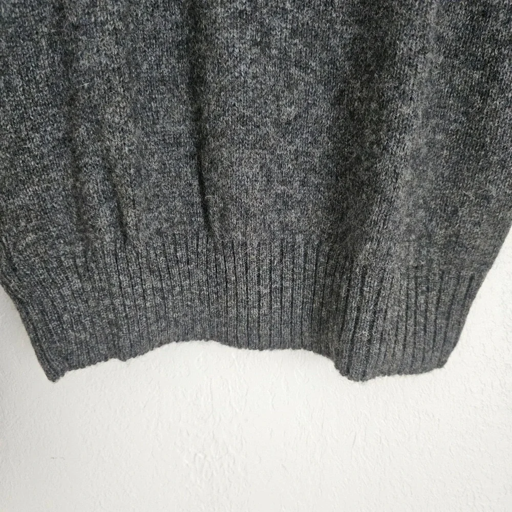 Amana Men's Grey Wool‎ Blend Duck Embroidered Fair Isle Vintage Sweater L USA